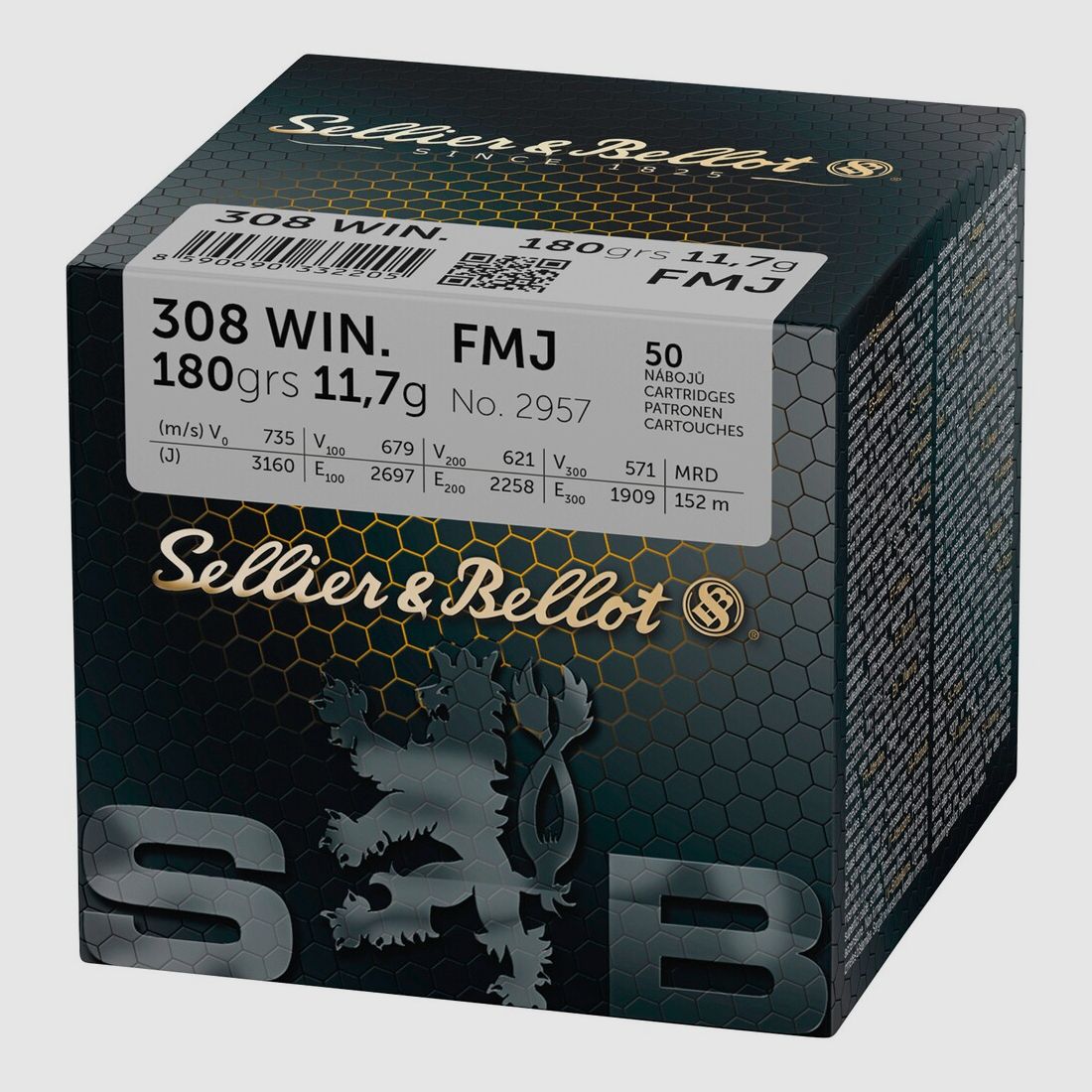 Sellier & Bellot .308 Win. Full metal jacket 11,7g/180gr., image 1 sur 3