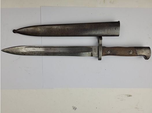 Rare baïonnette roumaine modèle 1893 – fabrication OEWG Autriche – Guerre 1914-1918 – TBE