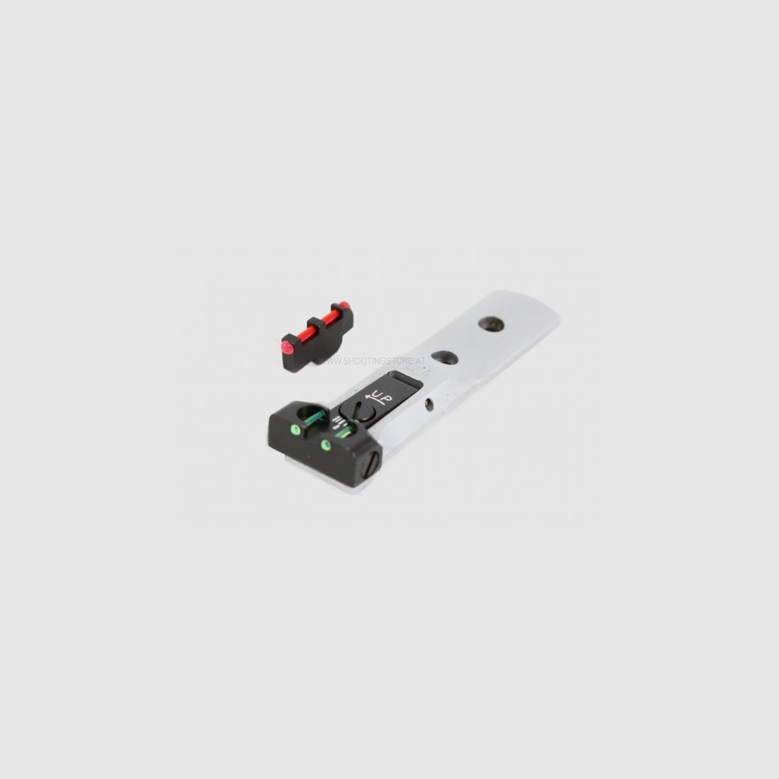 LPA TXT SIGHT FOR S&W WITH PIN FRONT SIGHT GREEN REAR SIGHT RED FIBER