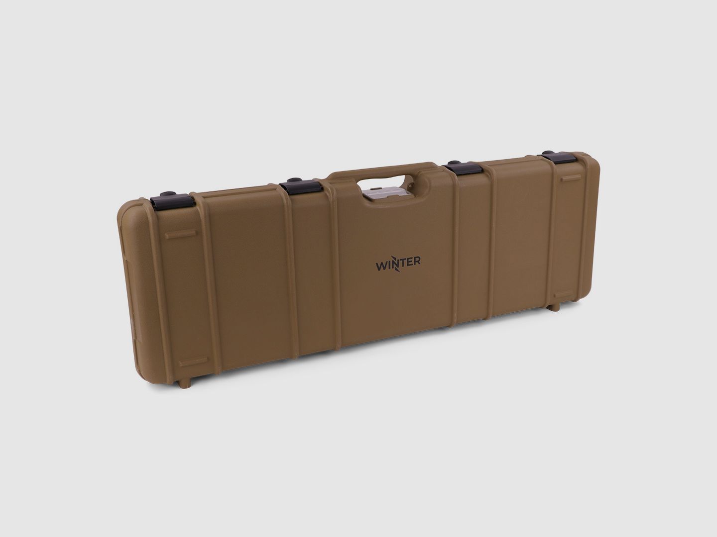 Housse de fusil d'hiver W10 103 cm pour 1 arme longue - plastique PP, 4 verrous push-pull, grille (Coyote)