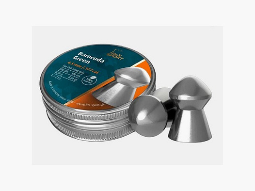 H&N Luftgewehrmunition Baracuda Green 300 Diabolo Kal. 4,5 mm / .177 - 0,43g - Versandkostenfrei