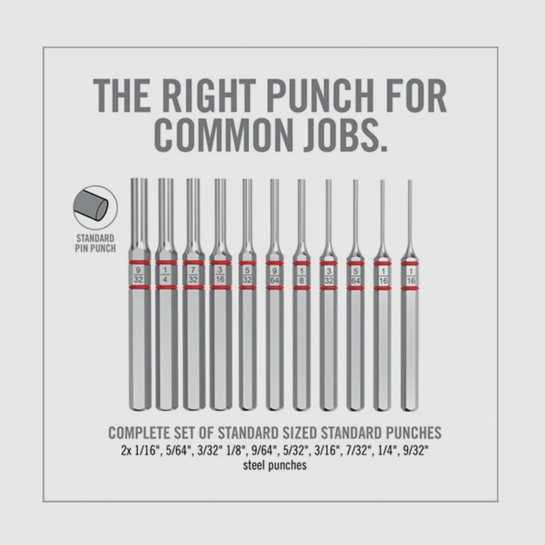 Real Avid Accu-Punch 11-elementowy zestaw standardowych wbijaków
