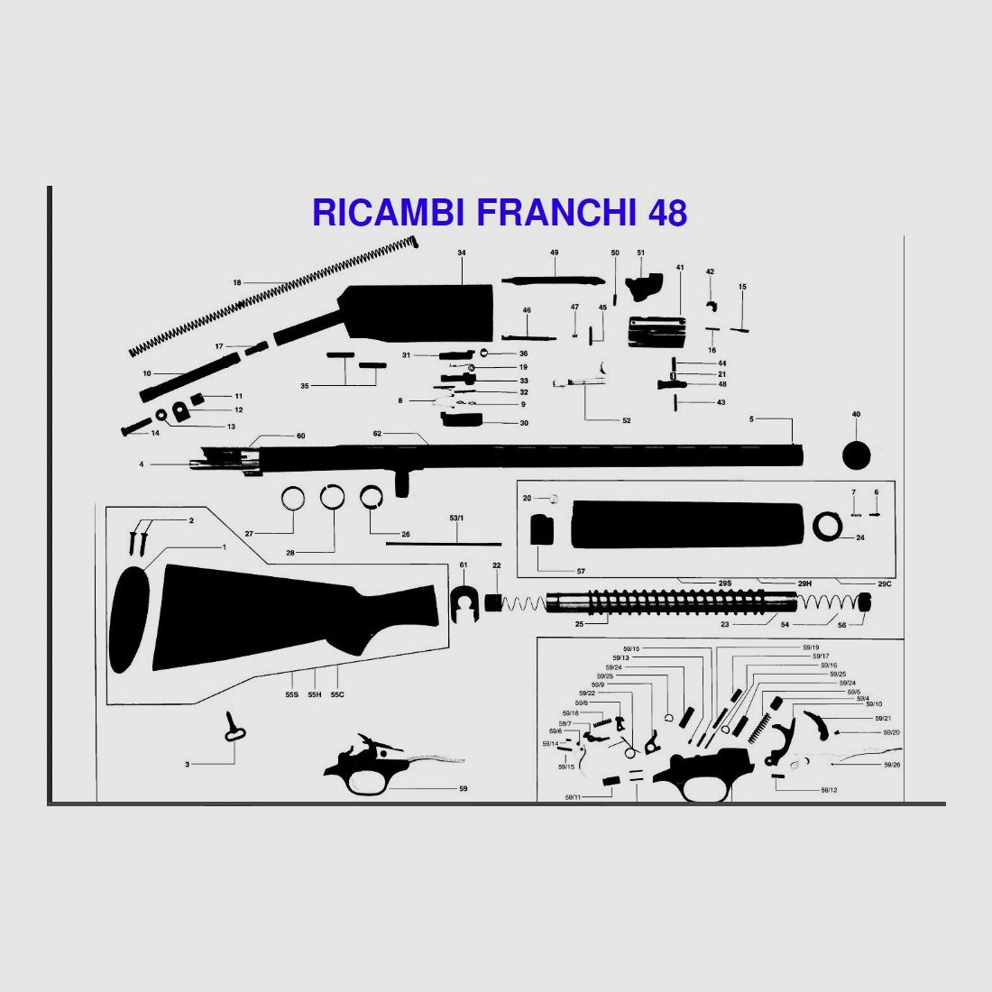 SPINA FERMO PERCUSSORE FRANCHI 48 AL FIG.45