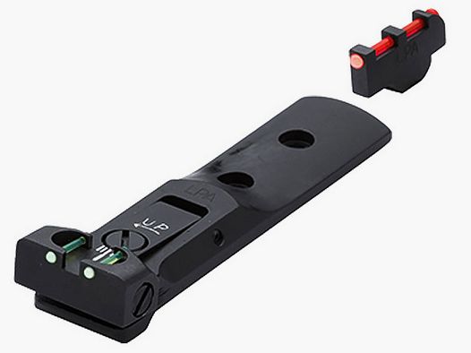 LPA Match FIBER-Optics S&W-Revolver Schwarz+Schwarz Korn zum Verstiften: Für Modell 586