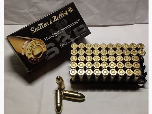 Sellier & Bellot 9 mm Luger S&B FMJ 8,0g 124grs °°°°°°°°°°°°°°°°°°°°°°°°°