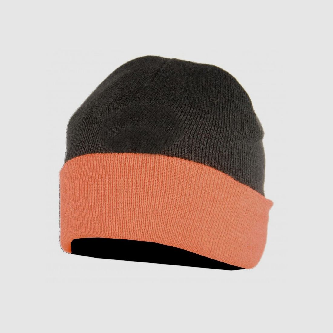 Somlys Kinder Strickmütze wendbar Orange/Braun