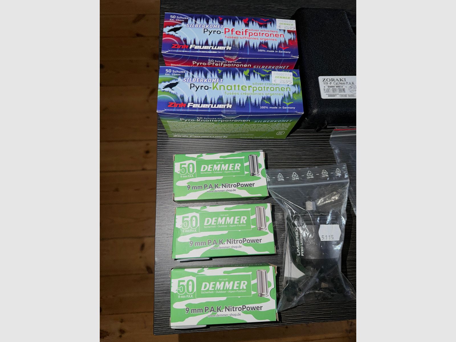 918-P Schreckschusspistole Chrom 9mm inkl. Zubehör