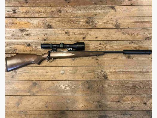 Brugt Savage riffel sæt, m. 3-12 x 56 med lys, 7mm RM