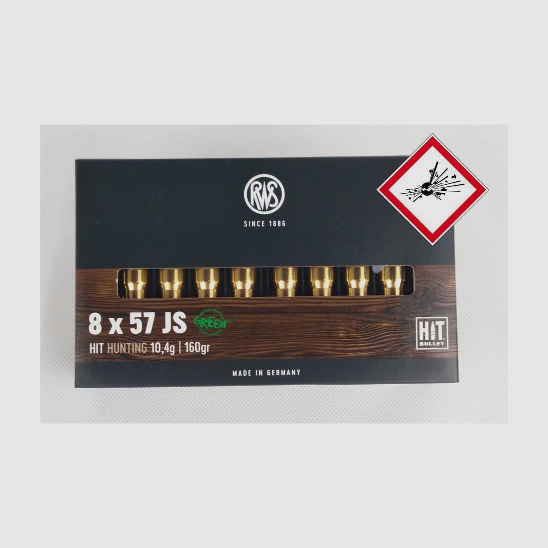 RWS HIT hunting cartridge cal. 8X57 JS 160grs