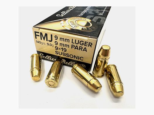 S&B 9×19 mm Subsonic 140 grs