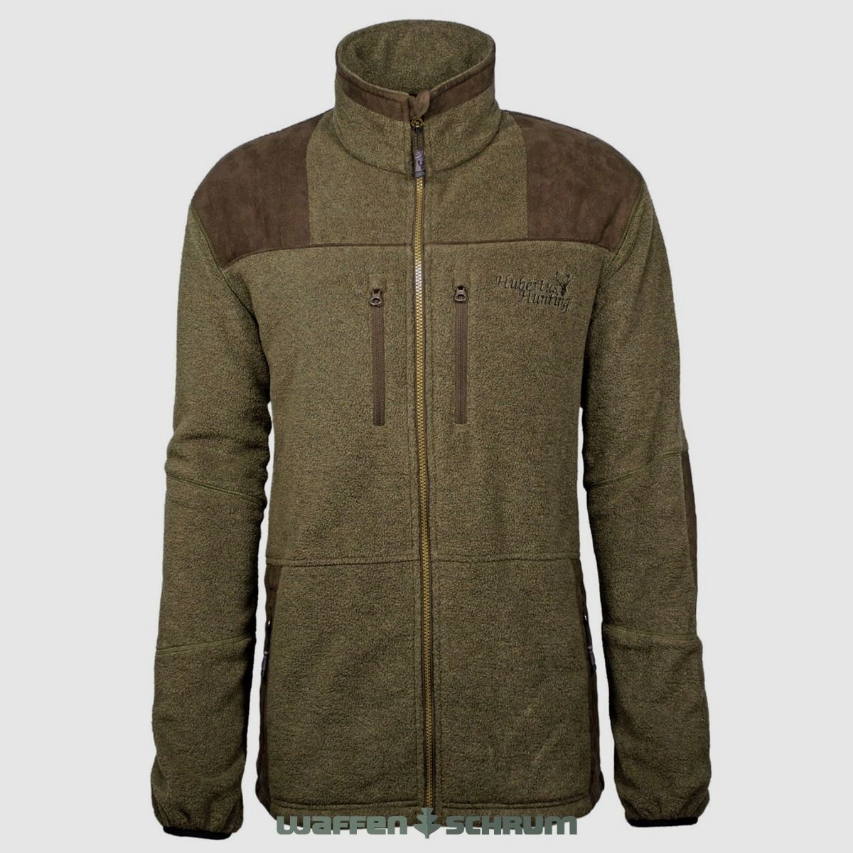 Hubertus Fleecejacke oliv / braun