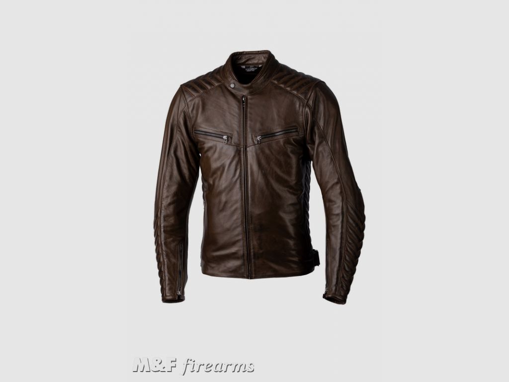 Herren RST Roadster 3 CE Biker Leather Jacket - Brown Größen S - 4XL