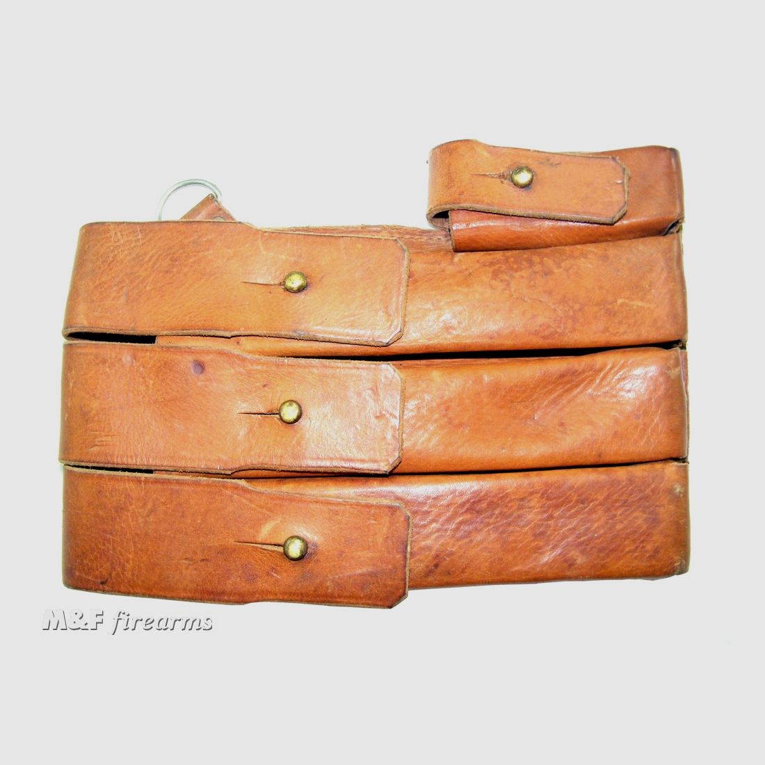 Norwegische Magazintasche für 3 Magazine MP 38 MP 40 & MP STEN sowie kleine Tasche für Magazinlader Naturleder