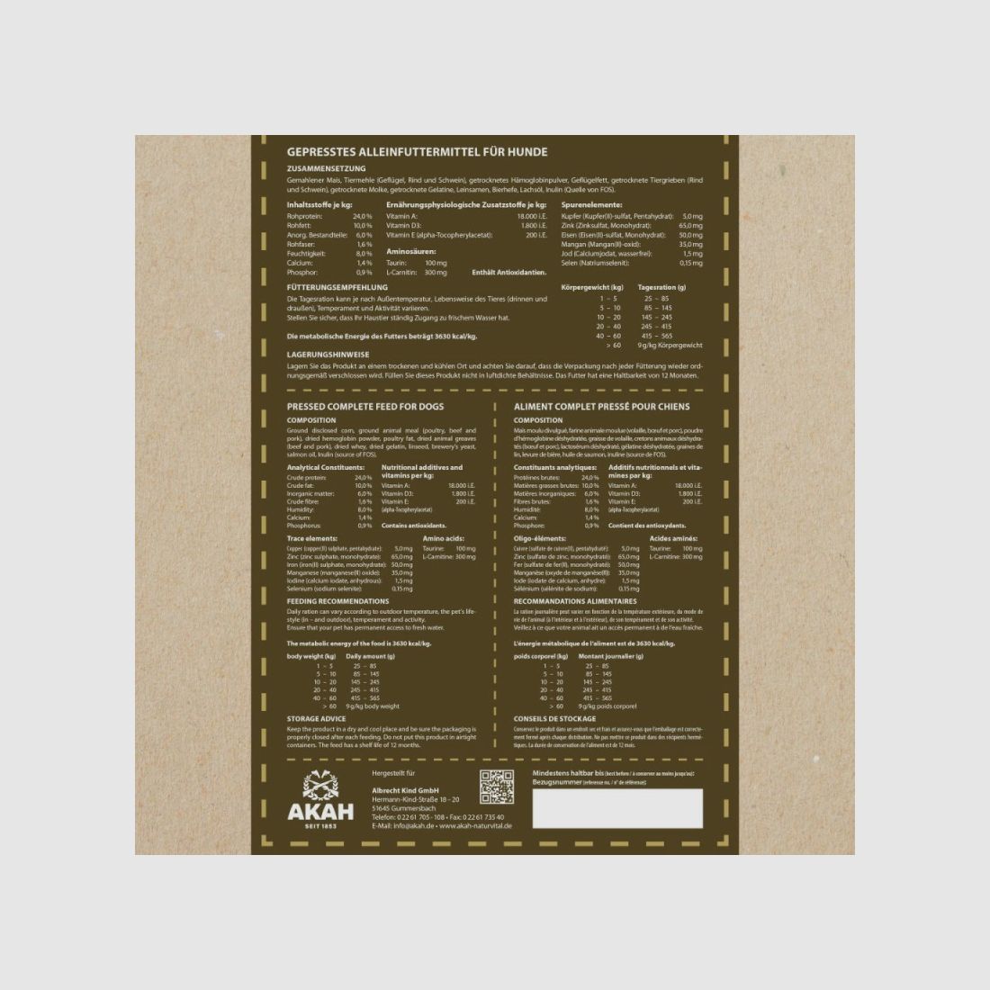 AKAH NaturVital STANDARD comida para perros, imagen 4 de 4