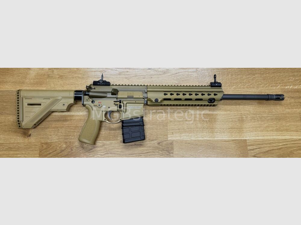 Heckler & Koch MR223 A3 Slim-Line 16,5" lufa - karabinek samopowtarzalny .223Rem kolor piaskowy RAL8000 - system HK416 - sportowo zatwierdzony!
