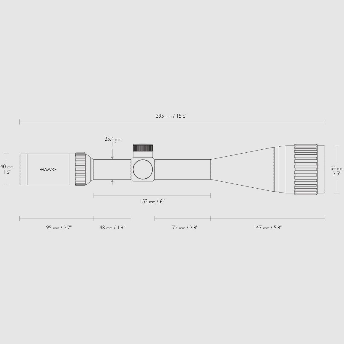 Hawke – Vantage 6-24×50 AO / 1 Zoll / IR Mil Dot, Bild 4 von 4