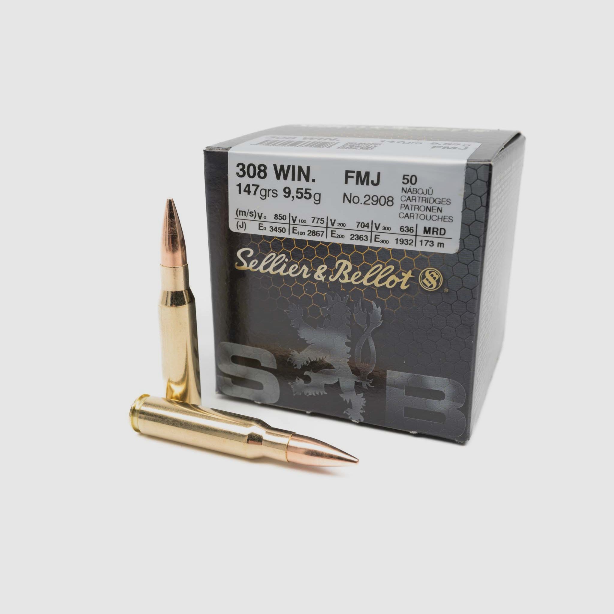 Sellier & Bellot .308 Win. FMJ 9,5g/147grs.