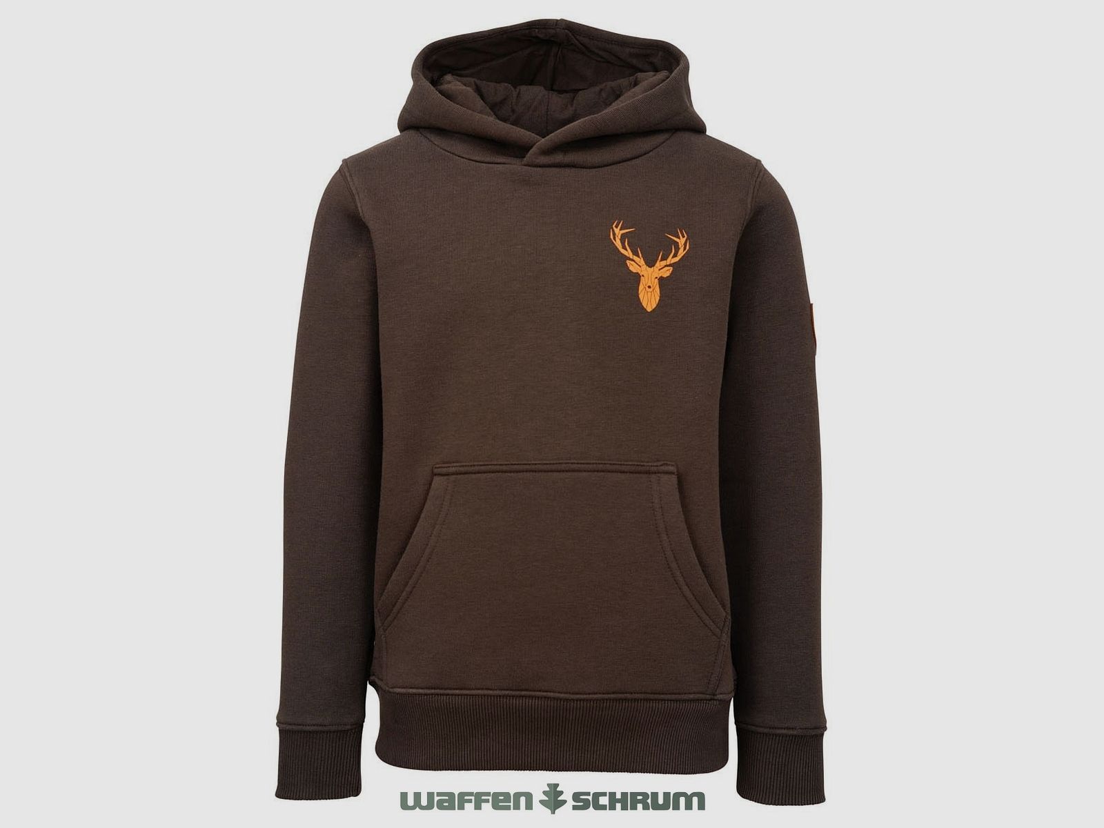 Hoodie Hubertus cerf olive / marron