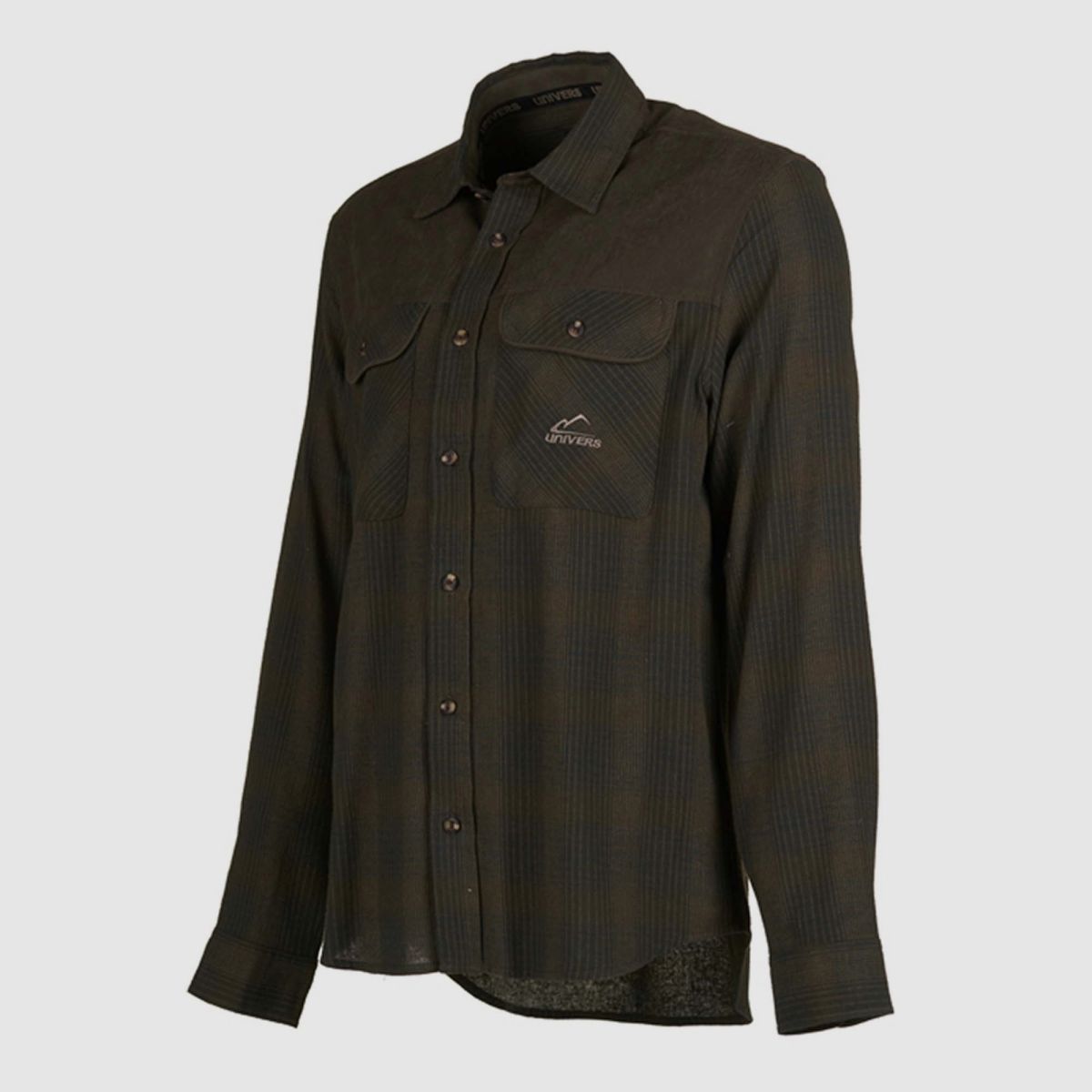 Univers chemise en flanelle avec empiècements en daim, image 3 sur 4
