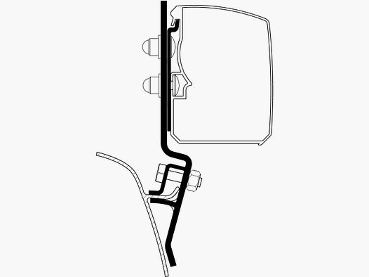 Adapter VW T2 / T3 für Thule 3200