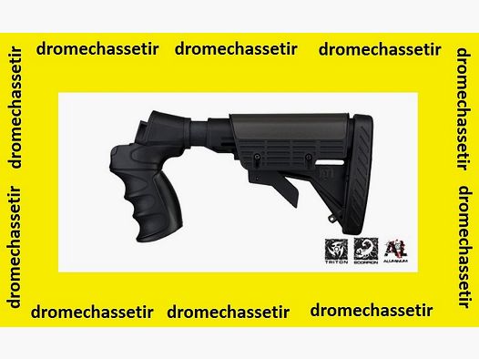 Crosse tactique retractable à 6 positions pour fusil a pompe Remington 870 Cal 12