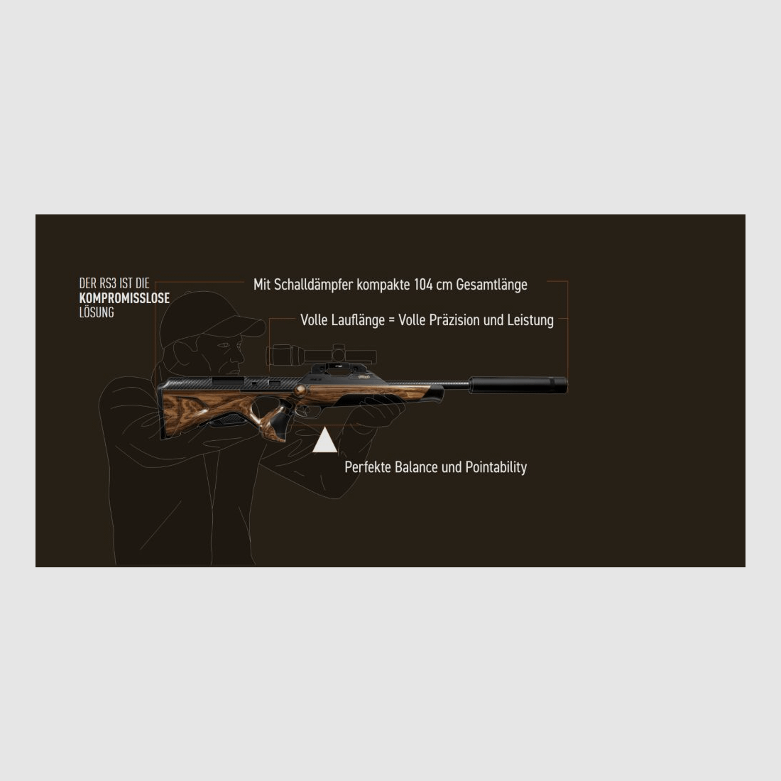 Carl Walther Straight-Pull Repeater RS3 Heritage Sevenstar including QSA Silencer - .308 Win.