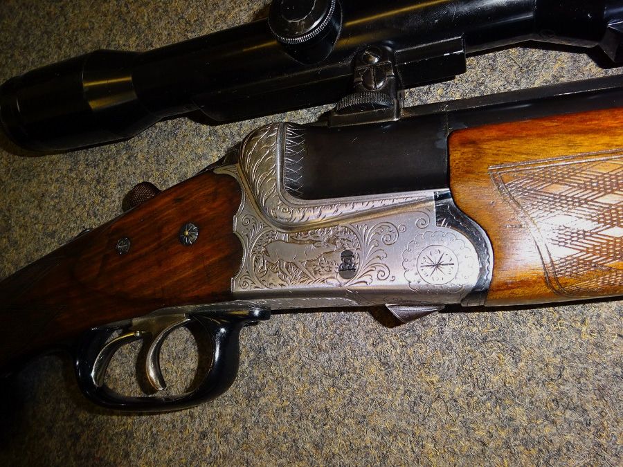 BBF /BDF HEYM Mod. 88 7x57R +16/70 con canna intercambiabile su BDF 16/70. Con "Kaps" ZF 4 volte. Spedizione in tutta l'UE