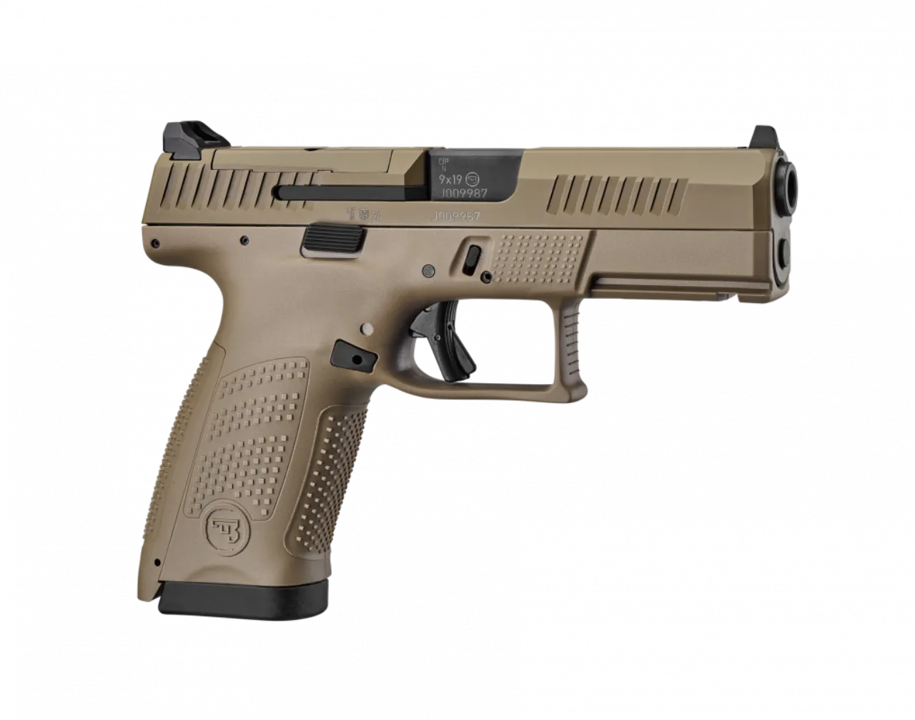 Pistole CZ P-10 C OR FDE 9mm Para 15-Schuss – kompakte Optics-Ready-Pistole in Flat Dark Earth