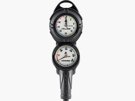 CRESSI KONSOLE 2 ELEMENTE WEISS | MANOMETER | TIEFENMESSER