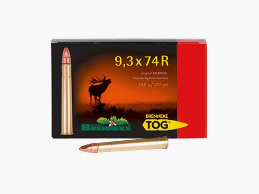 Brenneke 9,3x74 R 247GR TOG 20 Patronen