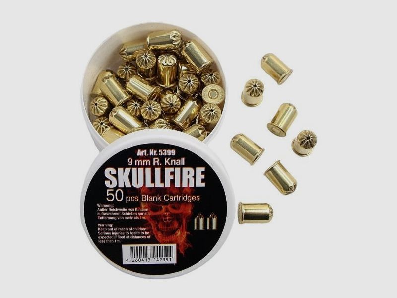 SKULLFIRE REVOLVER-PLATZPATRONEN - 9MM R.K. - 50 SCHUSS