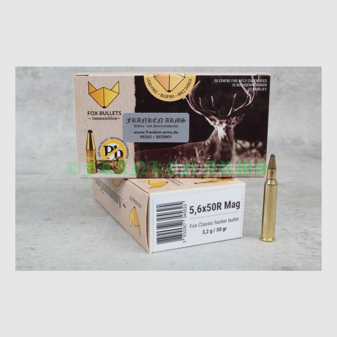 FOX Bullets Classic Hunter 5,6x50R Mag. 50gr. 3,2g 20 Stück Staffelpreise