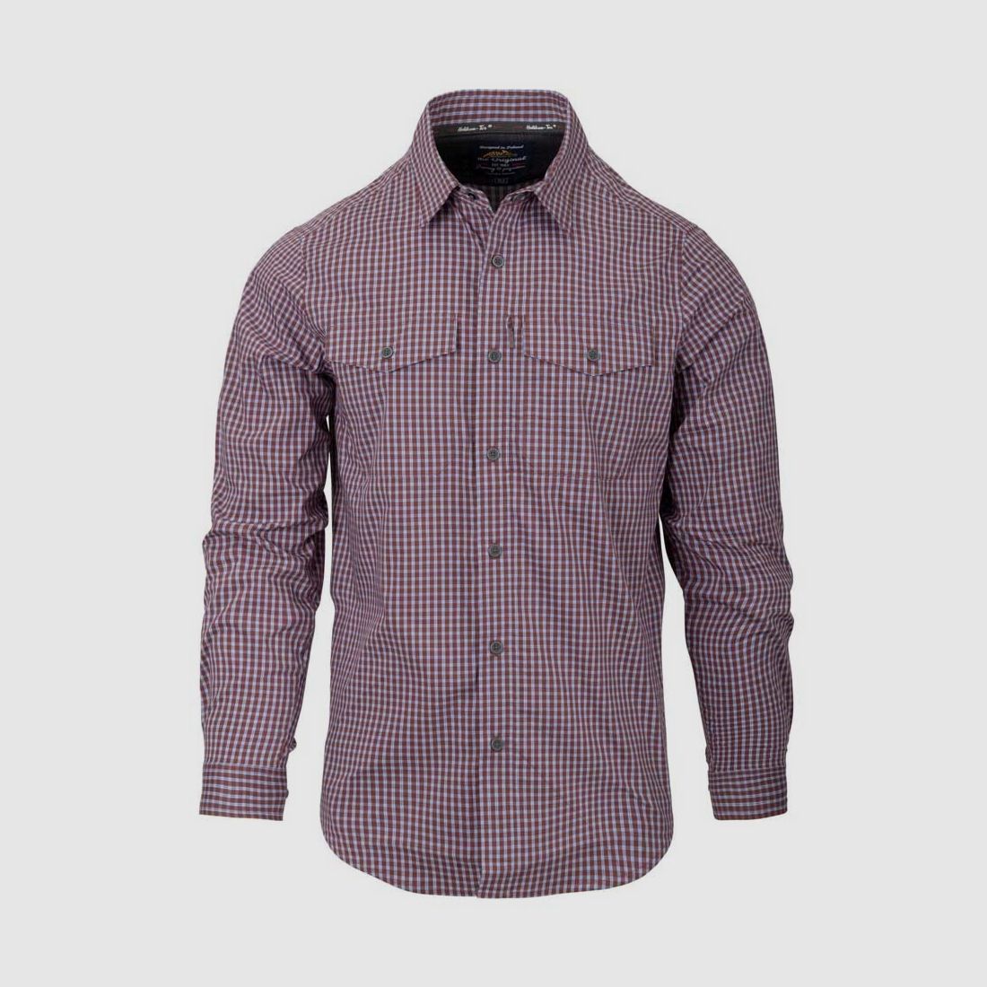 HELIKON-TEX COVERT CONCEALED CARRY SHIRT PHANTOM GREY CHECKERED