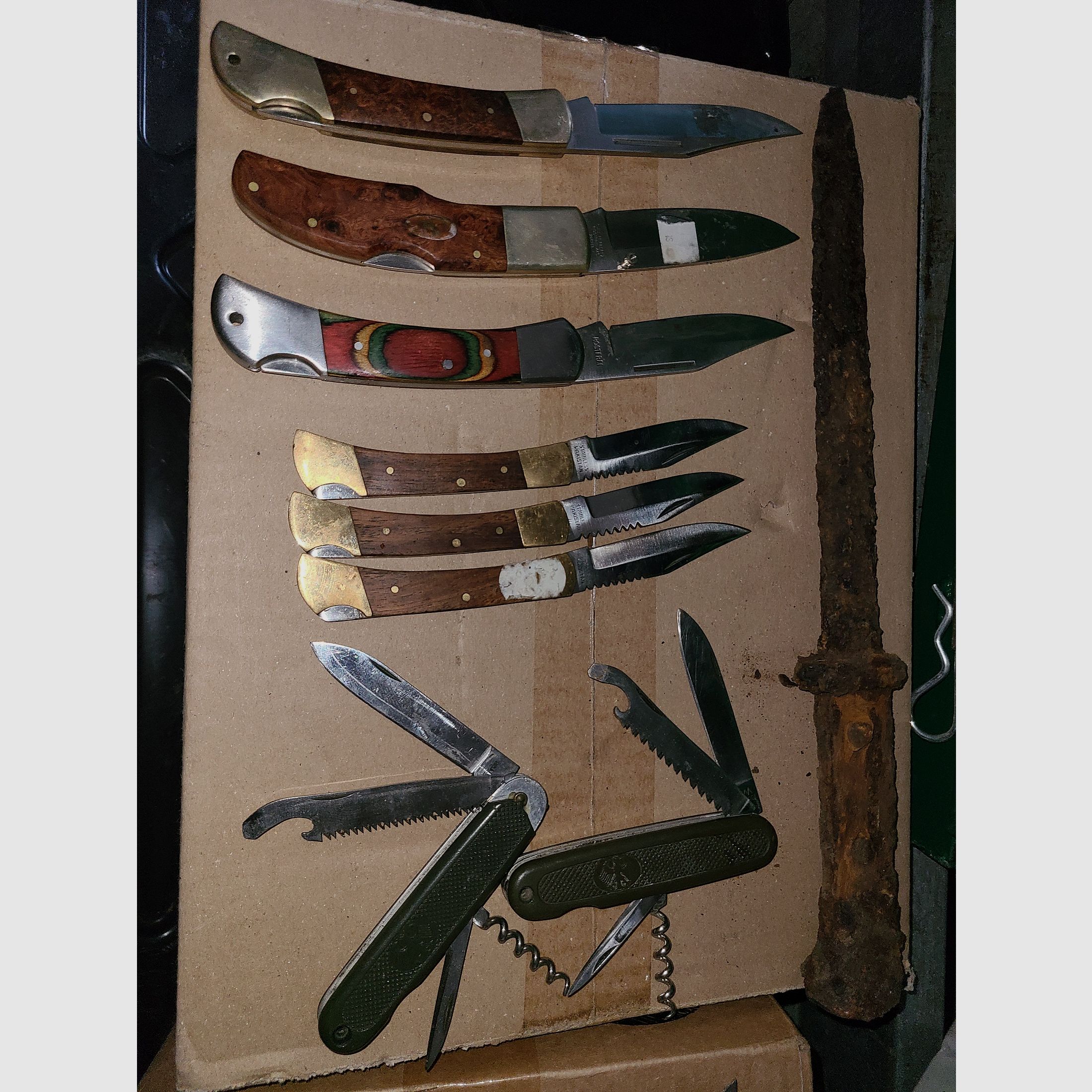 KNIFE LETTER OPENER COLLECTION LIQUIDATION GDR VEB GDR HUNTING DECO BLADES HORN ANTLER COPPER