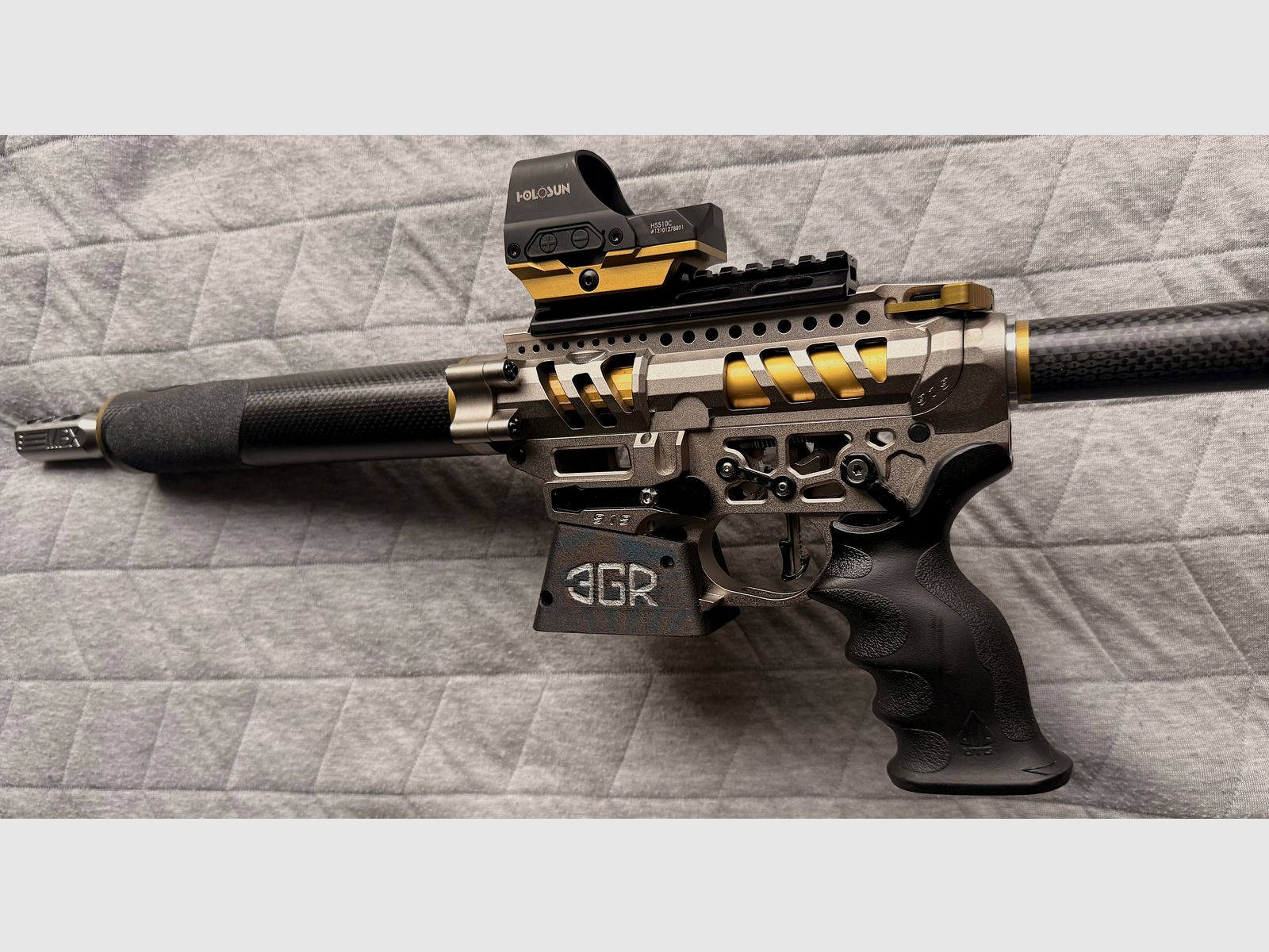 IPSC PCC Schoger Arms 9mm Geweer in Topstaat AR15 Race Gun geen Hera, Schmeisser, 3G Sports halfautomatisch geweer MBX Hyperfire