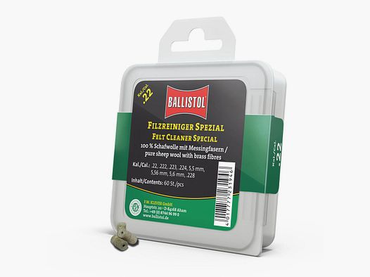 Ballistol Filzreiniger Spezial / 60 Stk. / Kal. .22