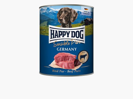 Happy Dog Hunde Nassfutter Sensible Pure Germany Rind 800 g x 6 Stk.