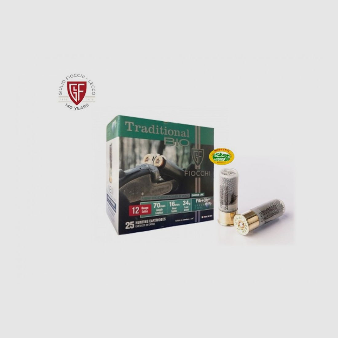FIOCCHI Patronen Traditional Bio Kal.12 gr.34 pb.7 spezielle Taube