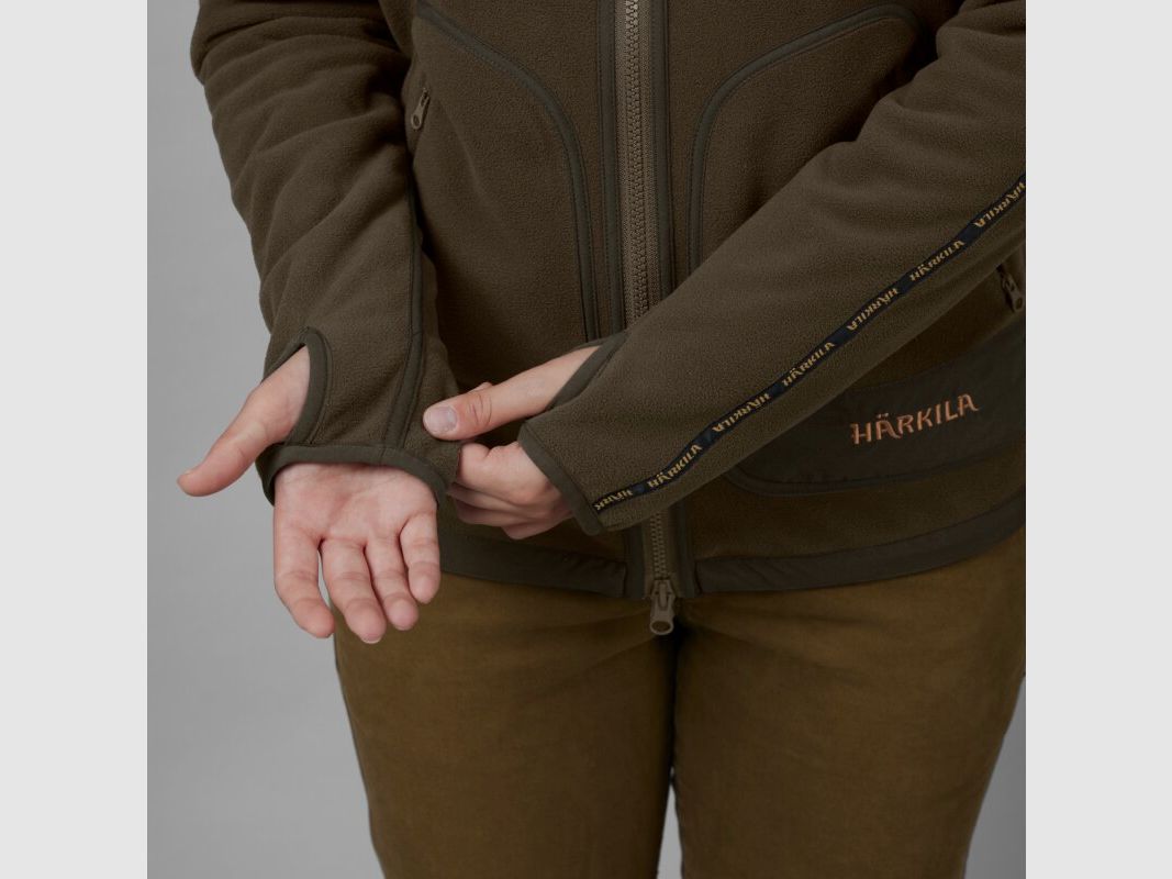 Chaqueta de forro polar Härkila Kamko para mujeres marrón / rojo