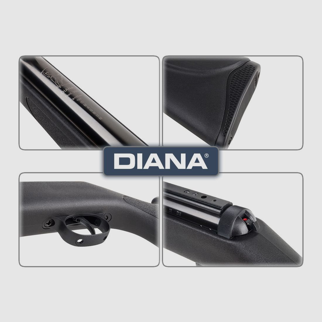 Knicklauf Luftgewehr Diana Panther 350 Magnum Kunststoffschaft schwarz Kaliber 4,5 mm (P18)