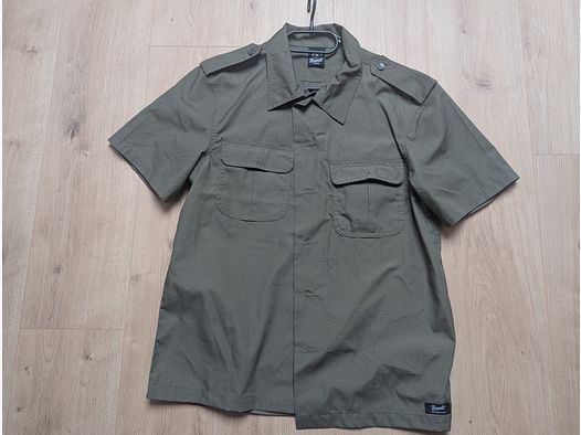 Brandit Shirt US Ripstop Shortsleeve oliv olive M Shirt MEDIUM camouflage
