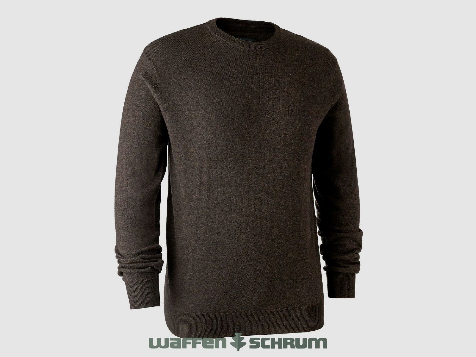 Pull Deerhunter Kingston m. col rond chêne foncé