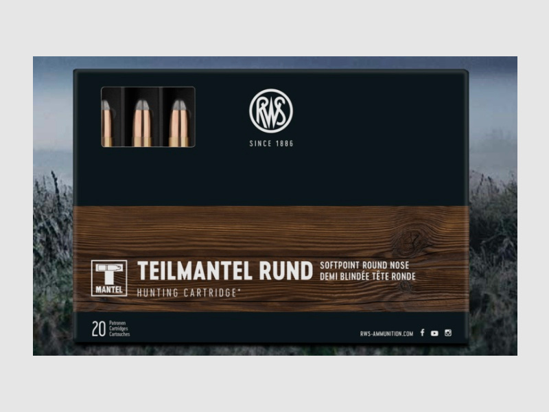 RWS 9,3x74 R Teilmantel-R 18,5g 285grs.