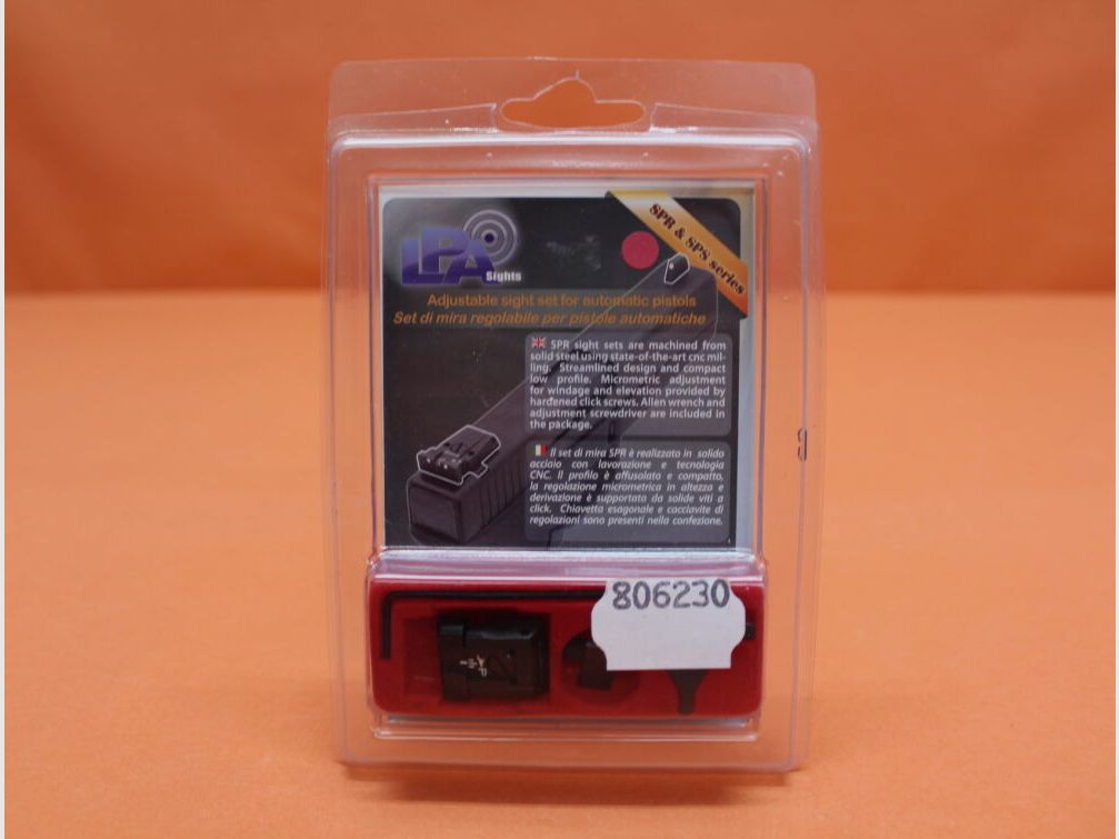 LPA. Pistole Heckler&Koch: LPA Carry Sight (SPS01HK30) mirino/ foglietto di mira 3-Dot con punti di contrasto (regolabile, BH 4,25mm)