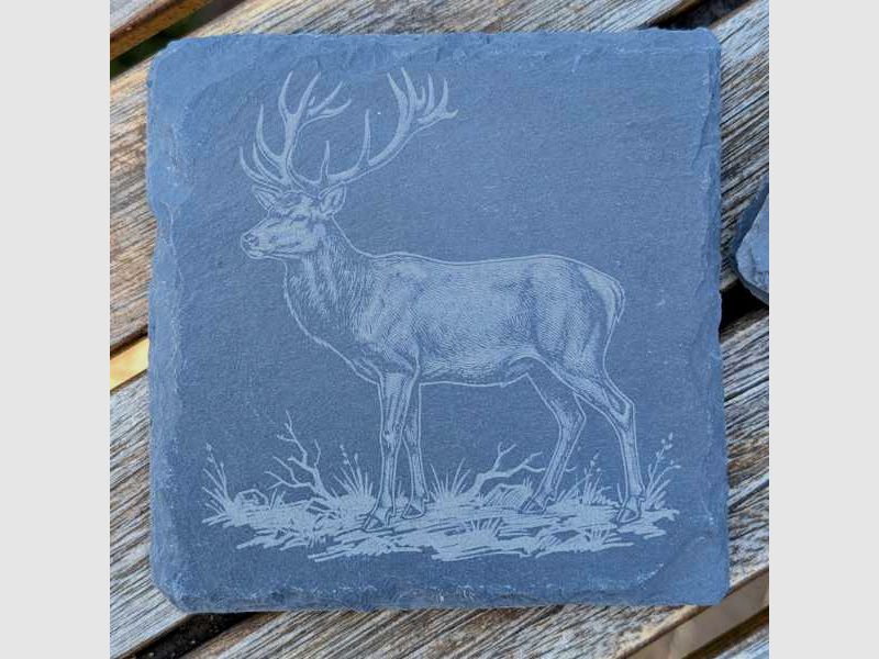 Hunting-themed slate coasters for hunters