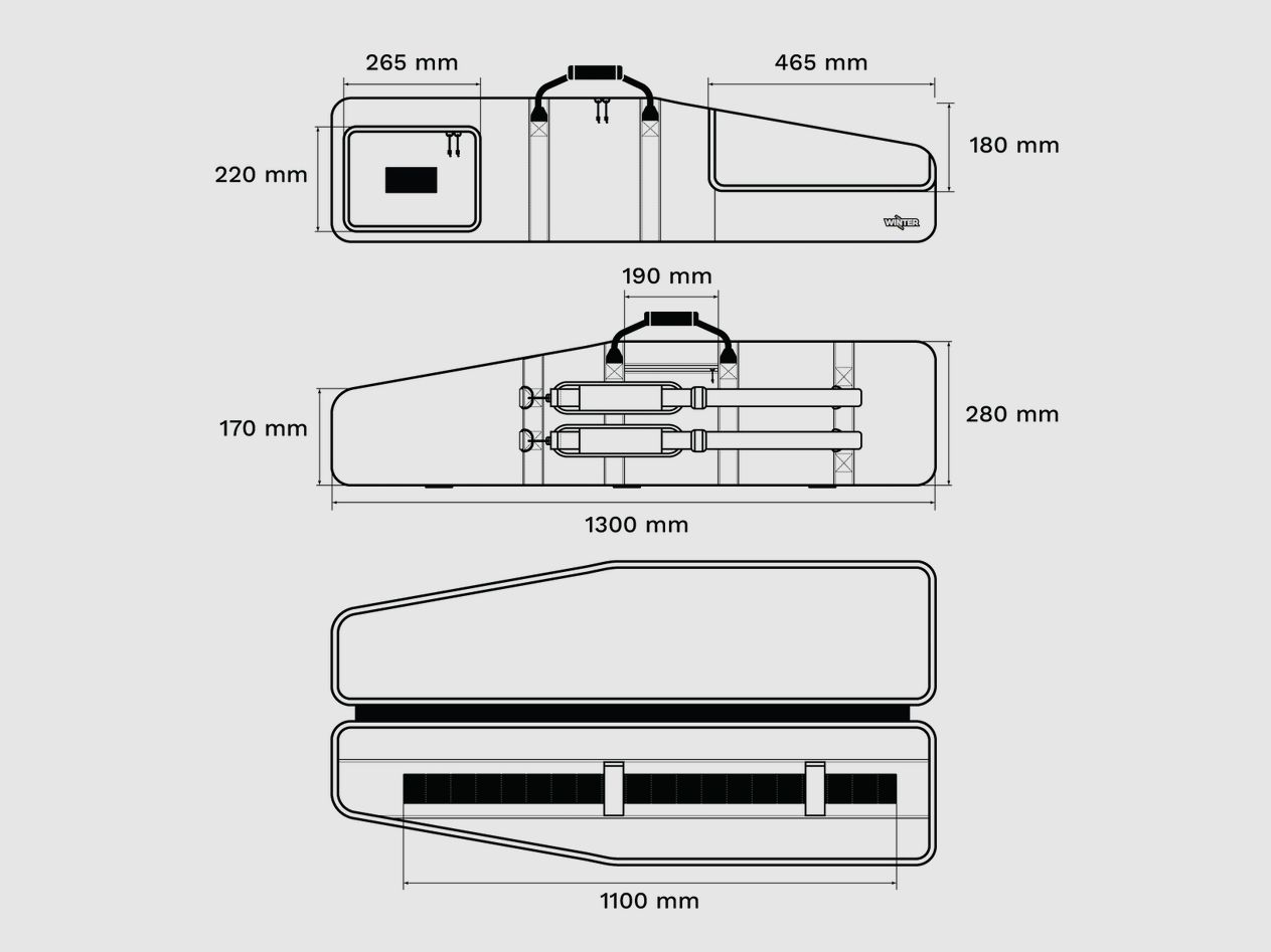 Winter Guncases Bolsa para Rifle 130 cm
