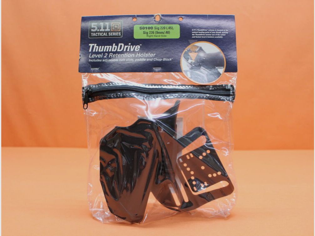 5.11 ThumbDrive Holster (50100) 019 Nero SIG Sauer P220/P226 destro nero