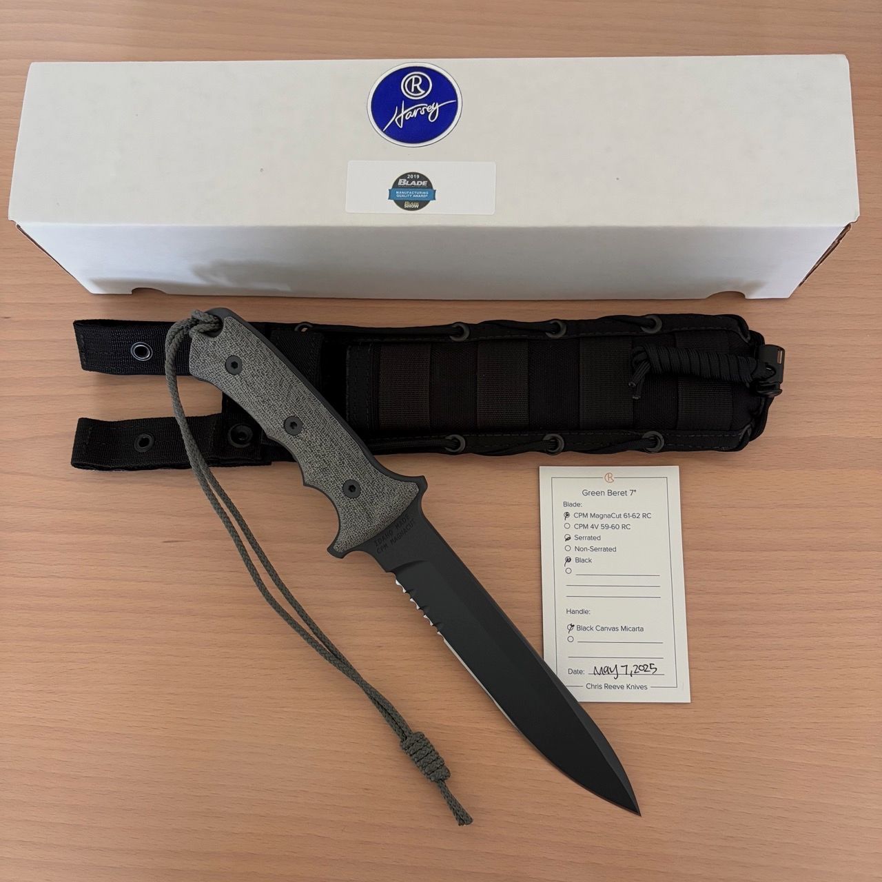 COUTEAUX CHRIS REEVE GREEN BERET partiellement dentelés (serrated)