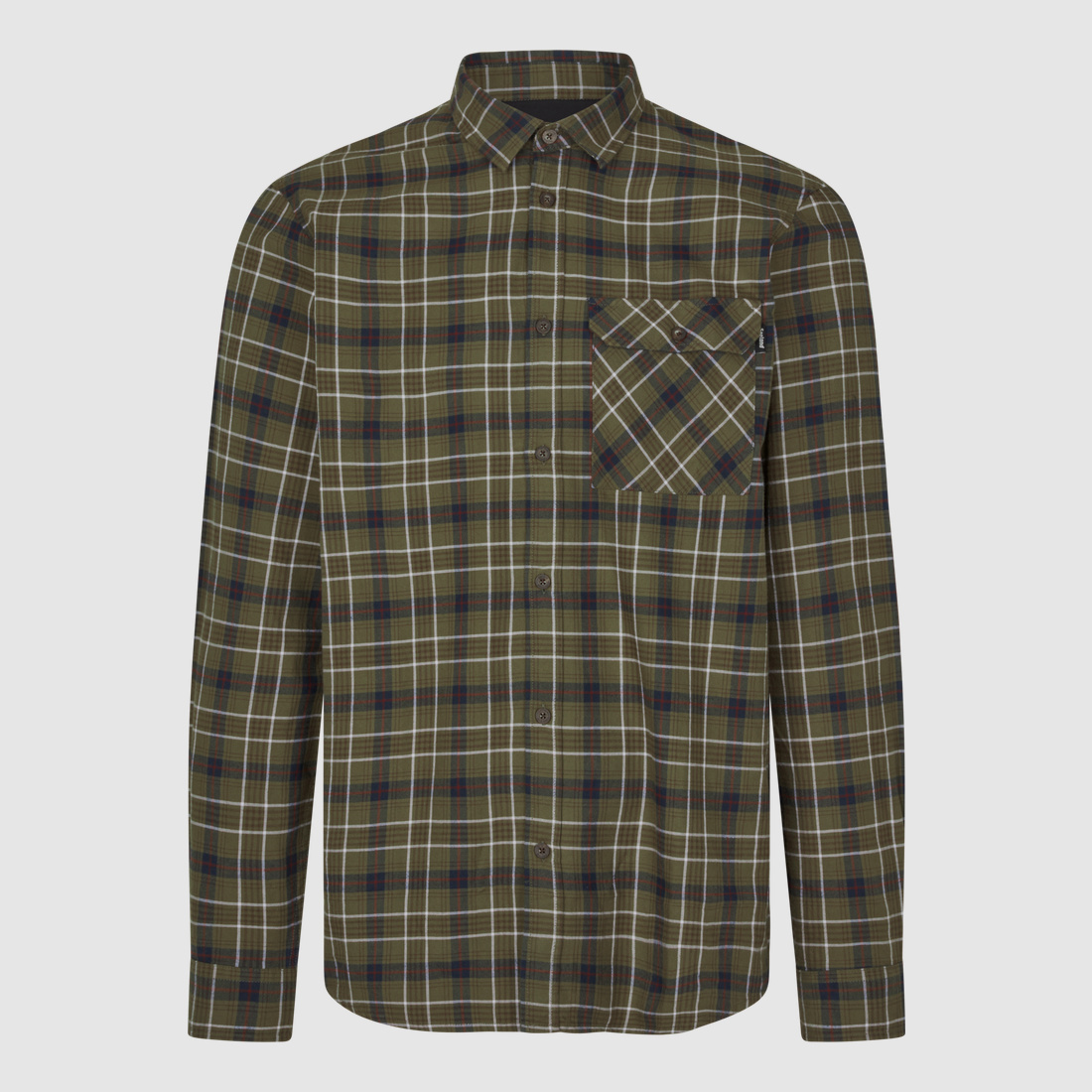 Seeland Glen Flanellhemd Herr Grape Leaf/Dark Navy Check M