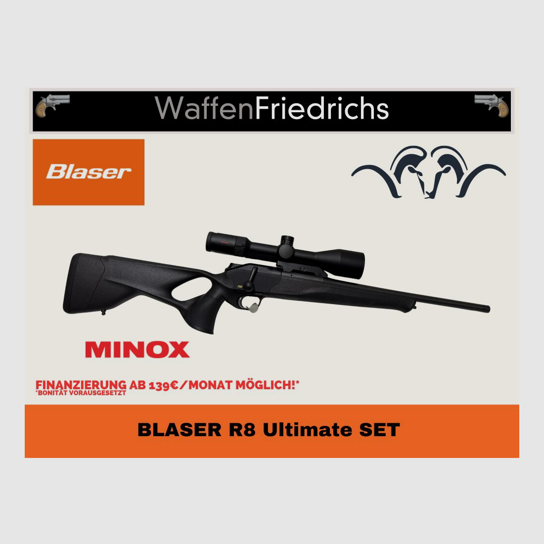 BLASER R8 Ultimate Komplettset MINOX - Waffen Friedrichs